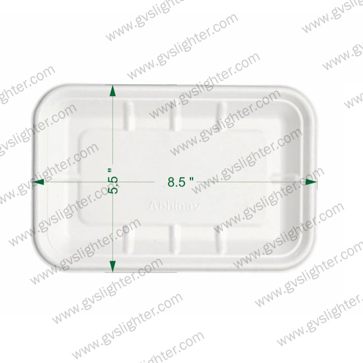 2D Rectangular Cane Pulp Tray Supermarkets- Vegetables -Fruits- Fish – Meat display