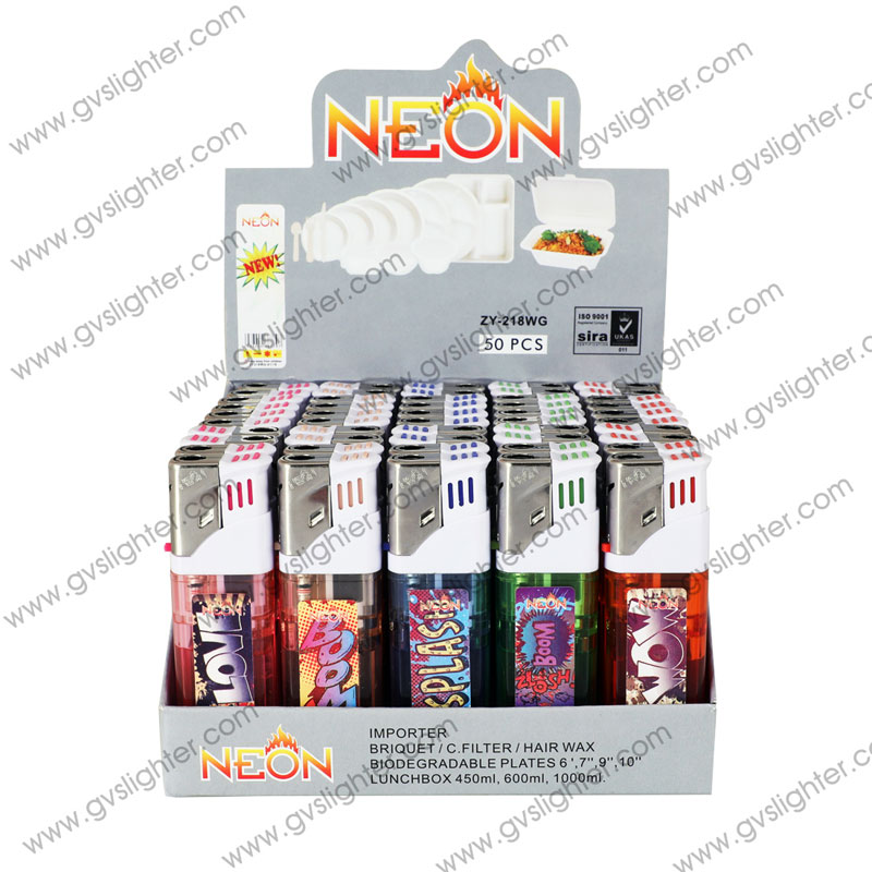 Refillable-Windproof Laser Flame Transparent ABS- UV High Heat Resistant 50% New Materials 218WD