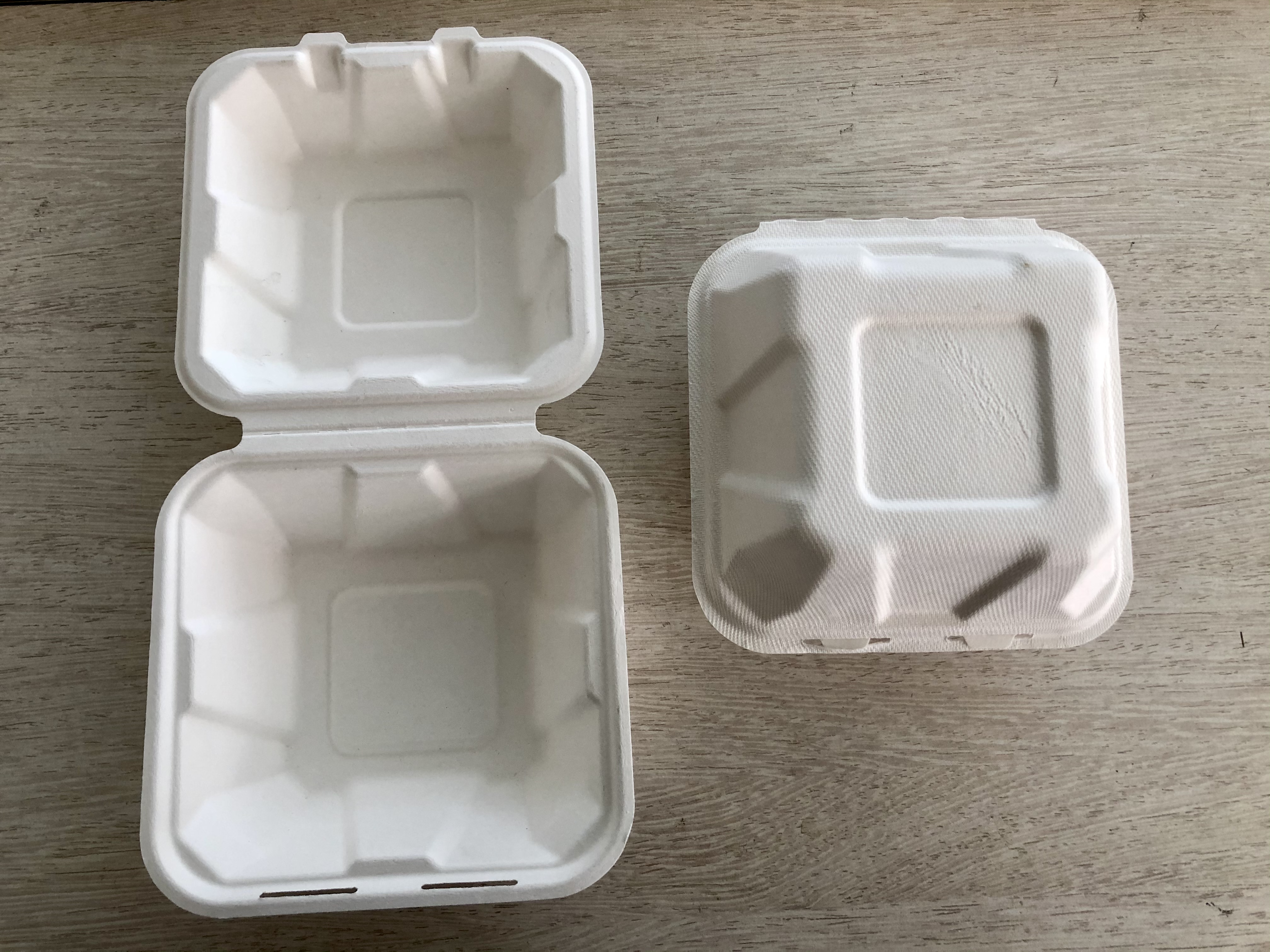 Cane Pulp -Hamburger 400 ml Burger BOX Bread & Chips&  Snacks